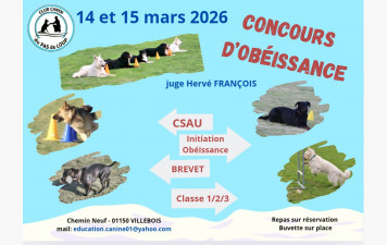 Notre Concours 14 et 15 mars